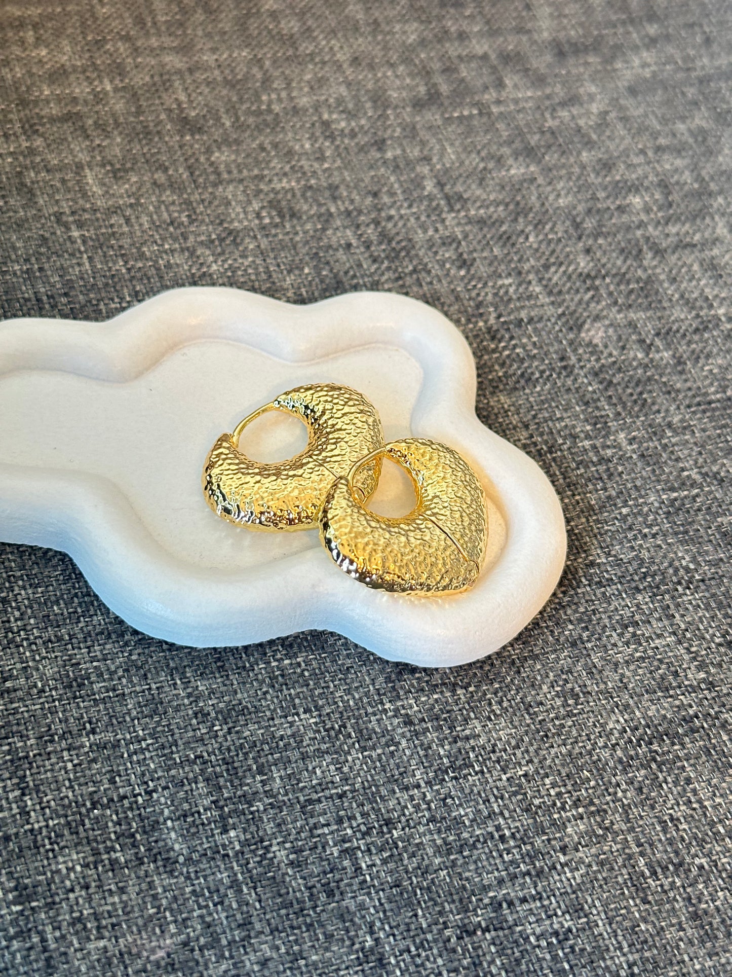 The Lunar Dimple Hoops