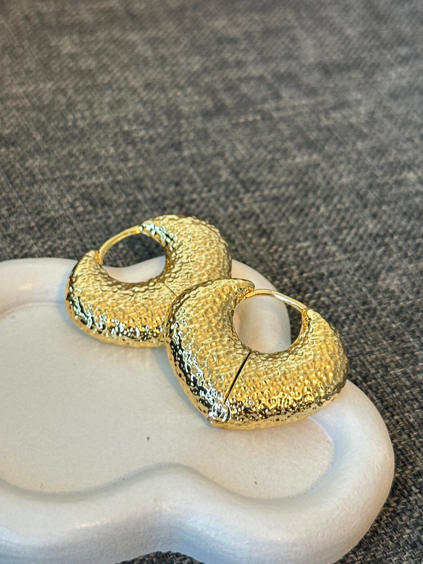 The Lunar Dimple Hoops