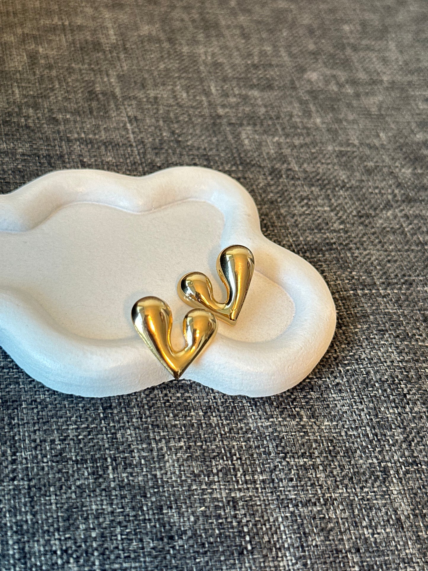 The Sculptural Heart Studs