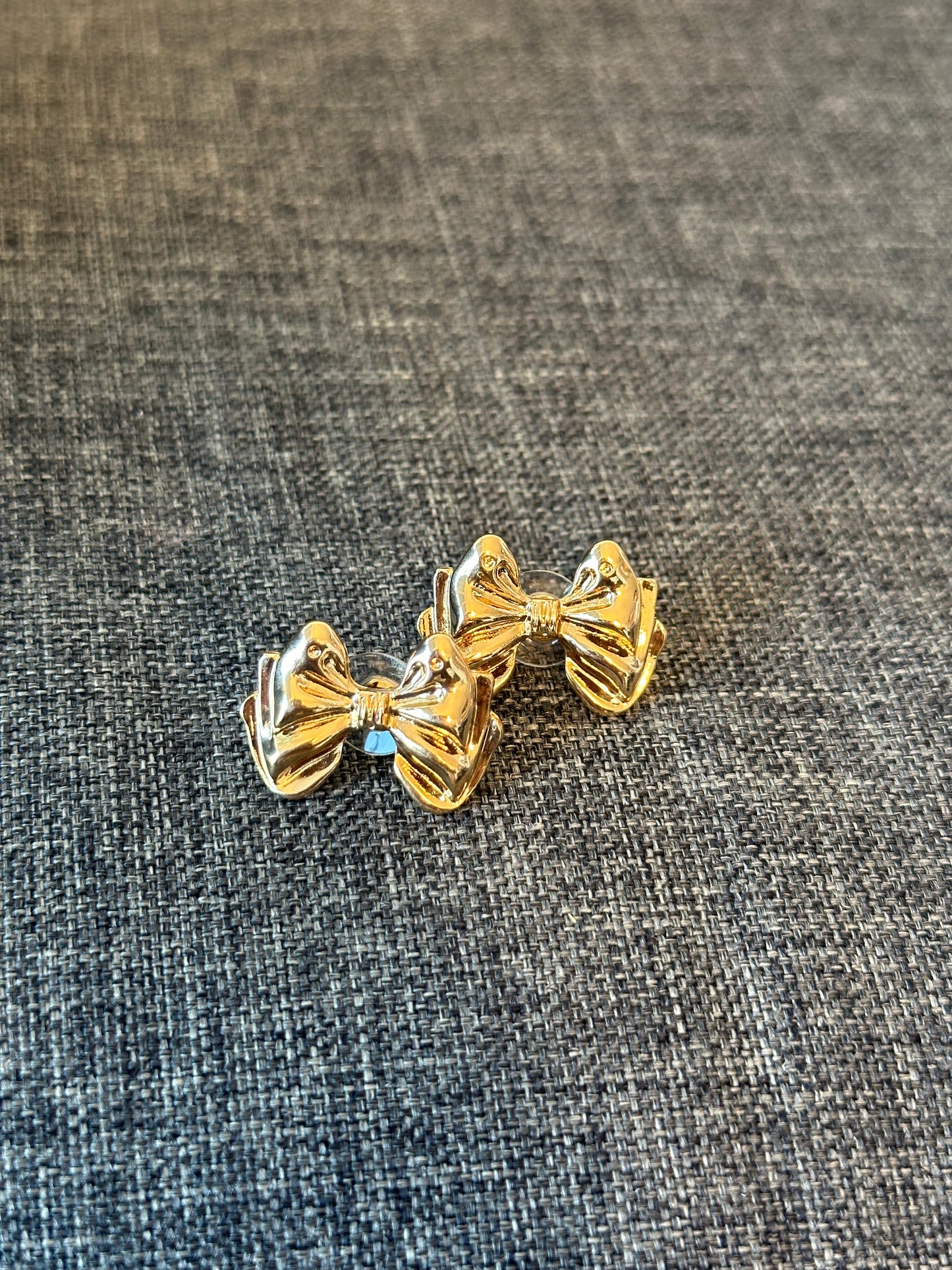 The Mini Puffy Bow Studs