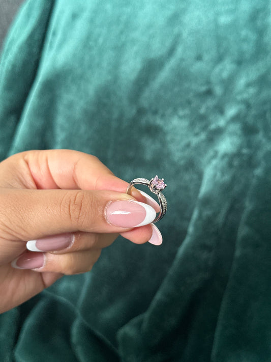 The Pink Solitaire Ring
